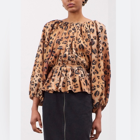 Mara Hoffman Tops - 💞New Mara Hoffman Maud peplum top in leopard print